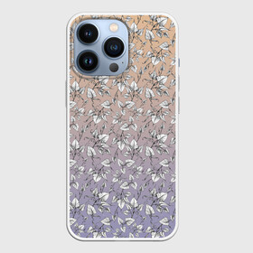 Чехол для iPhone 13 Pro с принтом Плющ и градиент в городе Новоалтайск,  |  | gradient | ivy | leaves | sketch | градиент | зарисовка | листья | набросок | плющ | растения | рисунок | скетч | эскиз