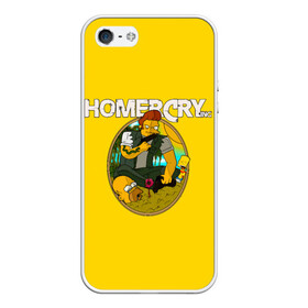 Чехол для iPhone 5/5S матовый с принтом Homer Cry в городе Новоалтайск, Силикон | Область печати: задняя сторона чехла, без боковых панелей | Тематика изображения на принте: far cry | farcray | gomer | homer | simpsons | the simpson | гомер | мульт | мультфильм | симпсоны | фар край