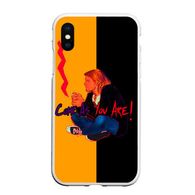 Чехол для iPhone XS Max матовый с принтом Come as you are в городе Новоалтайск, Силикон | Область печати: задняя сторона чехла, без боковых панелей | alternative | kurt cobain | metall | music | nirvana | rock | альтернатива | курт кобейн | курт кобэйн | металл | музыка | нирвана | нирванна | рок