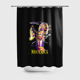 Штора 3D для ванной с принтом Kurt Cobain в городе Новоалтайск, 100% полиэстер | плотность материала — 100 г/м2. Стандартный размер — 146 см х 180 см. По верхнему краю — пластиковые люверсы для креплений. В комплекте 10 пластиковых колец | alternative | kurt cobain | metall | music | nirvana | rock | альтернатива | курт кобейн | курт кобэйн | металл | музыка | нирвана | нирванна | рок