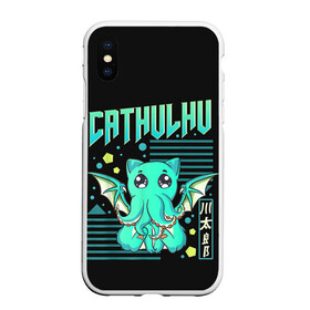 Чехол для iPhone XS Max матовый с принтом CatHulhu в городе Новоалтайск, Силикон | Область печати: задняя сторона чехла, без боковых панелей | ancient | azathoth | call | cat | cthulhu | dagon | good | howard | hydra | lovecraft | luck | nyarlathotep | of | phillips | the | unknown | yog sothoth | азатот | гидра | говард | дагон | древний | зов | йог сотот | кот | кошка | ктулху | лавкрафт | нев