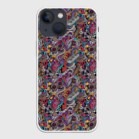 Чехол для iPhone 13 mini с принтом Музыкальные Инструменты в городе Новоалтайск,  |  | блюз | вечеринка | гитара | джаз | диджей | диско | дискотека | кантри | караоке | классическая музыка | клуб | музыка | музыкальные инструменты | музыкант | наушники | ноты | оркестр | поп