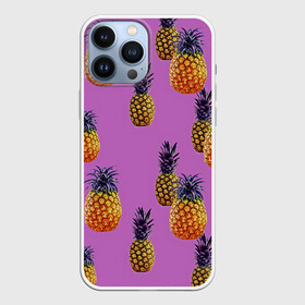 Чехол для iPhone 13 Pro Max с принтом Ананасы в городе Новоалтайск,  |  | Тематика изображения на принте: ананас | жара | желтый | красный | летний принт | летняя | лето | минимализм | фрукты | футболка в полоску