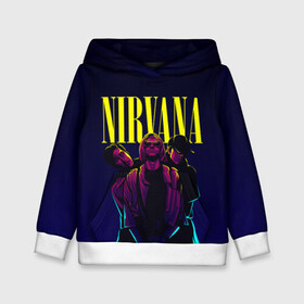 Детская толстовка 3D с принтом Nirvana Neon в городе Новоалтайск, 100% полиэстер | двухслойный капюшон со шнурком для регулировки, мягкие манжеты на рукавах и по низу толстовки, спереди карман-кенгуру с мягким внутренним слоем | Тематика изображения на принте: alternative | kurt cobain | metall | music | nirvana | rock | альтернатива | курт кобейн | курт кобэйн | металл | музыка | нирвана | нирванна | рок