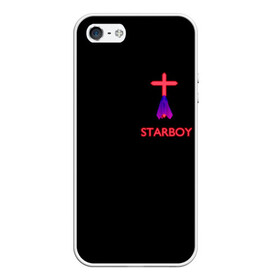 Чехол для iPhone 5/5S матовый с принтом STARBOY - The Weeknd в городе Новоалтайск, Силикон | Область печати: задняя сторона чехла, без боковых панелей | blinding lights | music | pop | star boy | the weekend | the weeknd | музыка | уикенд