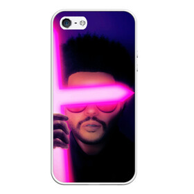 Чехол для iPhone 5/5S матовый с принтом The Weeknd - Blinding Lights в городе Новоалтайск, Силикон | Область печати: задняя сторона чехла, без боковых панелей | blinding lights | music | pop | star boy | the weekend | the weeknd | музыка | уикенд
