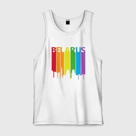 Мужская майка хлопок с принтом Belarus Color в городе Новоалтайск, 100% хлопок |  | belarus | ussr | беларусь | белорус | белоруссия | лукашенко | минск | ссср | страна | турист | флаг