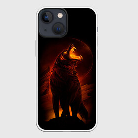 Чехол для iPhone 13 mini с принтом DARK WOLF в городе Новоалтайск,  |  | art | dark | evil | hunter | moon | night | strong | wolf | волк | зло | клыки | луна | ночь | оборотень | оскал | охотник | пасть | сила | тьма | хищник