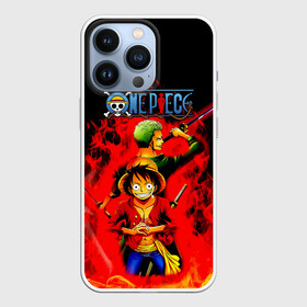 Чехол для iPhone 13 Pro с принтом Зоро и Луффи в огне One Piece в городе Новоалтайск,  |  | Тематика изображения на принте: anime | manga | monkey d. luffy | one piece | zoro roronoa | аниме | большой куш | ван пис | вон пис | зородзюро | король пиратов | луси | луфи | луффи | манга | манки д. луффи | мугивара | охотник на пиратов | пират