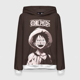 Женская толстовка 3D с принтом One Piece | Манки Д. Луффи в городе Новоалтайск, 100% полиэстер  | двухслойный капюшон со шнурком для регулировки, мягкие манжеты на рукавах и по низу толстовки, спереди карман-кенгуру с мягким внутренним слоем. | anime | manga | monkey d. luffy | one piece | аниме | большой куш | ван пис | вон пис | капитан | король пиратов | луси | луфи | луффи | луффи но уми | луффи таро | манга | манки д. луффи | мугивара | пират | пятый император