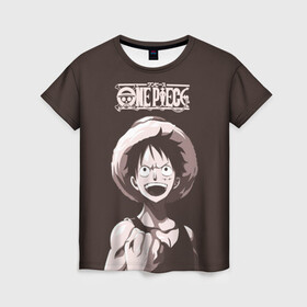 Женская футболка 3D с принтом One Piece | Манки Д. Луффи в городе Новоалтайск, 100% полиэфир ( синтетическое хлопкоподобное полотно) | прямой крой, круглый вырез горловины, длина до линии бедер | anime | manga | monkey d. luffy | one piece | аниме | большой куш | ван пис | вон пис | капитан | король пиратов | луси | луфи | луффи | луффи но уми | луффи таро | манга | манки д. луффи | мугивара | пират | пятый император