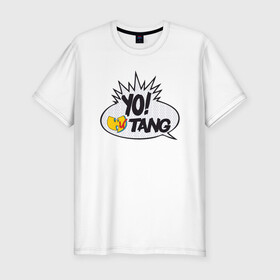 Мужская футболка хлопок Slim с принтом Yo! Wu-Tang в городе Новоалтайск, 92% хлопок, 8% лайкра | приталенный силуэт, круглый вырез ворота, длина до линии бедра, короткий рукав | Тематика изображения на принте: black | gza | hip hop | method man | music | new york | odb | old school | rap | rza | wu tang | wu tang clan | аудио | винил | ву тэнг | граффити | диджей | кассета | микрофон | музыка | нью йорк | пластинка | рэп | рэпер | хип хоп