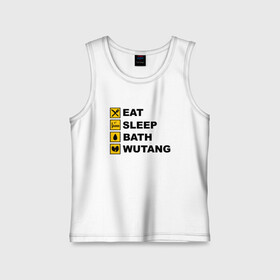 Детская майка хлопок с принтом Eat, Sleep, Bath, Wu-Tang в городе Новоалтайск,  |  | black | gza | hip hop | method man | music | new york | odb | old school | rap | rza | wu tang | wu tang clan | аудио | винил | ву тэнг | граффити | диджей | кассета | микрофон | музыка | нью йорк | пластинка | рэп | рэпер | хип хоп