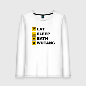 Женский лонгслив хлопок с принтом Eat, Sleep, Bath, Wu-Tang в городе Новоалтайск, 100% хлопок |  | black | gza | hip hop | method man | music | new york | odb | old school | rap | rza | wu tang | wu tang clan | аудио | винил | ву тэнг | граффити | диджей | кассета | микрофон | музыка | нью йорк | пластинка | рэп | рэпер | хип хоп