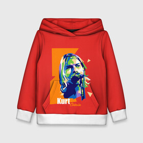 Детская толстовка 3D с принтом Kurt Cobain в городе Новоалтайск, 100% полиэстер | двухслойный капюшон со шнурком для регулировки, мягкие манжеты на рукавах и по низу толстовки, спереди карман-кенгуру с мягким внутренним слоем | Тематика изображения на принте: alternative | kurt cobain | metall | music | nirvana | rock | альтернатива | курт кобейн | курт кобэйн | металл | музыка | нирвана | нирванна | рок