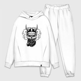 Мужской костюм хлопок OVERSIZE с принтом viking skull в городе Новоалтайск,  |  | викинг | воин | череп | шлем