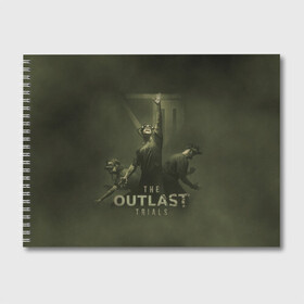 Альбом для рисования с принтом The Outlast Trial в городе Новоалтайск, 100% бумага
 | матовая бумага, плотность 200 мг. | game | horror | outlast | апшер | аутласт | аутлэст | игра | майлз | меркоф | хоррор