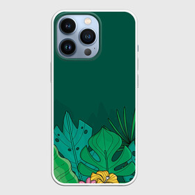 Чехол для iPhone 13 Pro с принтом Мои джунгли в городе Новоалтайск,  |  | background | арт | джунгли | иллюстрация | папоротник
