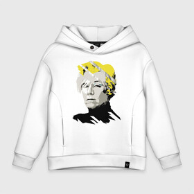 Детское худи Oversize хлопок с принтом Andy&Marilyn в городе Новоалтайск, френч-терри — 70% хлопок, 30% полиэстер. Мягкий теплый начес внутри —100% хлопок | боковые карманы, эластичные манжеты и нижняя кромка, капюшон на магнитной кнопке | andy warhol | art | celebrity | face | legend | pop art | автопортрет | знаменитость | искусство | легенда | лицо | поп арт | энди уорхол