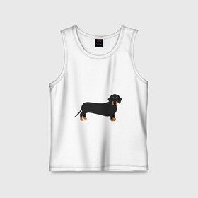 Детская майка хлопок с принтом Такса в городе Новоалтайск,  |  | dachshund | видео про животных | животные | карликовая такса | порода | порода такса | породы собак | про собак | смешная такса | собака | собаки | такса | такса описание породы | такса собака