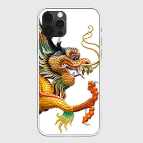 Чехол для iPhone 12 Pro Max Желтый китайский дракон 3D: в городе Новоалтайск, Силикон | | азиатский дракон | дракон | дракон 3d | дракон 3д | желтый | желтый азиатский дракон | желтый дракон | желтый китайский дракон | желтый японский дракон | золотой | золотой дракон