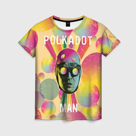 Женская футболка 3D с принтом Polkadot Man в городе Новоалтайск, 100% полиэфир ( синтетическое хлопкоподобное полотно) | прямой крой, круглый вырез горловины, длина до линии бедер | polka dot man | polkadot man | suicide squad | the suicide squad | vdzabma | человек в горошек