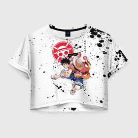 Женская футболка Crop-top 3D с принтом Луффи пират Соломенной Шляпы | One Piece в городе Новоалтайск, 100% полиэстер | круглая горловина, длина футболки до линии талии, рукава с отворотами | anime | manga | monkey d. luffy | one piece | аниме | большой куш | ван пис | вон пис | капитан | король пиратов | луси | луфи | луффи | луффи но уми | луффи таро | манга | манки д. луффи | мугивара | пират | пятый император