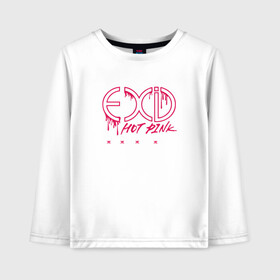 Детский лонгслив хлопок с принтом EXID Hot Pink  в городе Новоалтайск, 100% хлопок | круглый вырез горловины, полуприлегающий силуэт, длина до линии бедер | 3racha | bts | bts idol | exid hot pink | ikon | kpop | stay gold | кейпоп | корейская музыка | корея | кпоп | поп