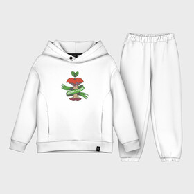 Детский костюм хлопок Oversize с принтом Vegan To The Core в городе Новоалтайск,  |  | green | greenpaece | nature | sport | vegan | yoga | веган | вегетарианец | гринпис | еда | животные | жизнь | здоровье | зеленый | йога | мир | овощи | пища | планета | природа | растение | спорт | тело | фрукты | яблоко