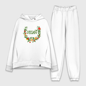 Женский костюм хлопок Oversize с принтом Vegan World в городе Новоалтайск,  |  | green | greenpaece | nature | sport | vegan | yoga | веган | вегетарианец | гринпис | еда | животные | жизнь | здоровье | зеленый | йога | мир | овощи | пища | планета | природа | растение | спорт | тело | фрукты