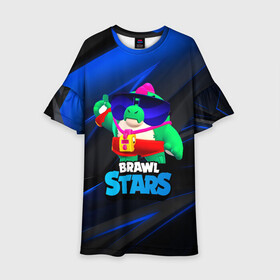 Детское платье 3D с принтом Базз Buzz Brawl Stars в городе Новоалтайск, 100% полиэстер | прямой силуэт, чуть расширенный к низу. Круглая горловина, на рукавах — воланы | brawl | brawl stars | brawlstars | brawl_stars | buz | buzz | баз | базз | бравл | бравлстарс | буз