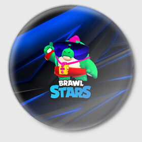 Значок с принтом Базз Buzz Brawl Stars в городе Новоалтайск,  металл | круглая форма, металлическая застежка в виде булавки | brawl | brawl stars | brawlstars | brawl_stars | buz | buzz | баз | базз | бравл | бравлстарс | буз