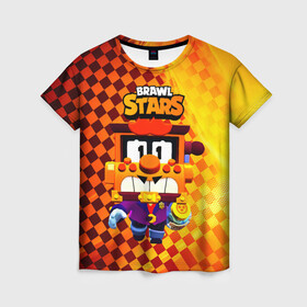 Женская футболка 3D с принтом Грифф Griff Brawl Stars в городе Новоалтайск, 100% полиэфир ( синтетическое хлопкоподобное полотно) | прямой крой, круглый вырез горловины, длина до линии бедер | brawl | brawl stars | brawlstars | brawl_stars | grif | griff | бравл | бравлстарс | грифф