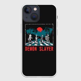 Чехол для iPhone 13 mini с принтом Demon slayer в городе Новоалтайск,  |  | anime | beatles | kimetsu no yaiba | аниме | анимэ | битлз | клинок рассекающий демонов