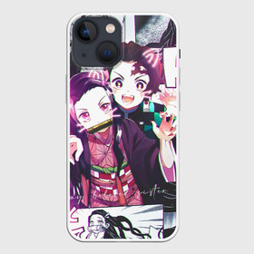 Чехол для iPhone 13 mini с принтом Семья Комадо в городе Новоалтайск,  |  | anime | kimetsu no yaiba | аниме | анимэ | клинок рассекающий демонов