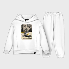 Детский костюм хлопок Oversize с принтом Kurt Cobain paper cuts в городе Новоалтайск,  |  | cobain | grunge | kurt | kurt cobain | nirvana | грандж | кобейн | курт | курт кобейн | нирвана | рок