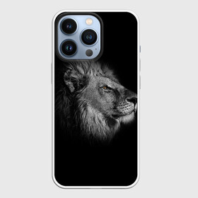 Чехол для iPhone 13 Pro с принтом Гордый лев в городе Новоалтайск,  |  | Тематика изображения на принте: взгляд | грива | зверь | кот | кошка | лев | мудрость | профиль | царь