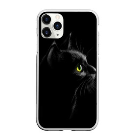 Чехол для iPhone 11 Pro Max матовый с принтом Черный кот в городе Новоалтайск, Силикон |  | взгляд | глаза | киса | киска | кот | котик | котяра | профиль | пушистый | усы