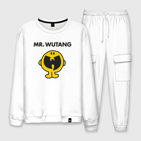 Мужской костюм хлопок с принтом Mr. Wu-Tang в городе Новоалтайск, 100% хлопок | на свитшоте круглая горловина, мягкая резинка по низу. Брюки заужены к низу, на них два вида карманов: два “обычных” по бокам и два объемных, с клапанами, расположенные ниже линии бедра. Брюки с мягкой трикотажной резинкой на поясе и по низу штанин. В поясе для дополнительного комфорта — широкие завязки | black | gza | hip hop | method man | music | new york | odb | old school | rap | rza | wu tang | wu tang clan | аудио | винил | ву тэнг | граффити | диджей | кассета | микрофон | музыка | нью йорк | пластинка | рэп | рэпер | хип хоп