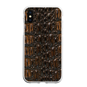 Чехол для iPhone XS Max матовый с принтом Рептилоид в городе Новоалтайск, Силикон | Область печати: задняя сторона чехла, без боковых панелей | Тематика изображения на принте: берегите природу | кожа | корокодил