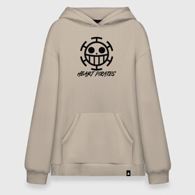Худи SuperOversize хлопок с принтом Пираты Сердца | One Piece. Большой куш в городе Новоалтайск, 70% хлопок, 30% полиэстер, мягкий начес внутри | карман-кенгуру, эластичная резинка на манжетах и по нижней кромке, двухслойный капюшон
 | anime | manga | one piece | аниме | большой куш | ван пис | весёлый роджер | вон пис | докуро | капитан трафальгар д. ватер ло | корабль полярный тан | король пиратов | манга | пират | пиратский флаг