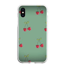 Чехол для iPhone XS Max матовый с принтом КраСная Вишня в городе Новоалтайск, Силикон | Область печати: задняя сторона чехла, без боковых панелей | вишня | лето | фрукты