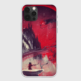 Чехол для iPhone 12 Pro Max с принтом ЗМЕЙ ДРАКОН 3D в городе Новоалтайск, Силикон |  | воин | гора | деревья | дракон | змей | илюстрация | культура | лес | луна | самурай | скалы | холм