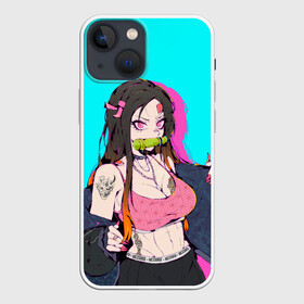 Чехол для iPhone 13 mini с принтом Стильная Нэезуко в городе Новоалтайск,  |  | anime | kimetsu no yaiba | аниме | анимэ | клинок рассекающий демонов | незуко