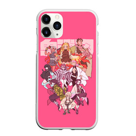 Чехол для iPhone 11 Pro матовый с принтом Slayers on pink в городе Новоалтайск, Силикон |  | anime | kimetsu no yaiba | аниме | анимэ | клинок рассекающий демонов