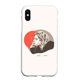 Чехол для iPhone XS Max матовый с принтом Арт Курт в городе Новоалтайск, Силикон | Область печати: задняя сторона чехла, без боковых панелей | alternative | kurt cobain | metall | music | nirvana | rock | альтернатива | курт кобейн | курт кобэйн | металл | музыка | нирвана | нирванна | рок