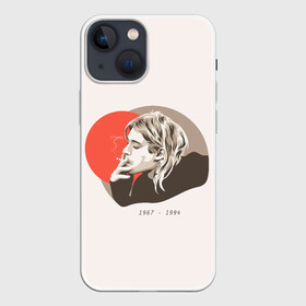 Чехол для iPhone 13 mini с принтом Арт Курт в городе Новоалтайск,  |  | Тематика изображения на принте: alternative | kurt cobain | metall | music | nirvana | rock | альтернатива | курт кобейн | курт кобэйн | металл | музыка | нирвана | нирванна | рок