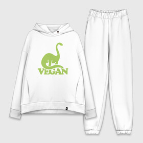 Женский костюм хлопок Oversize с принтом Dino Vegan в городе Новоалтайск,  |  | green | greenpaece | nature | sport | vegan | yoga | веган | вегетарианец | гринпис | динозавр | еда | животные | жизнь | здоровье | зеленый | йога | мир | овощи | пища | планета | природа | растение | спорт | тело | фрукты