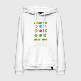 Мужская толстовка хлопок с принтом Vegan For Everything в городе Новоалтайск, френч-терри, мягкий теплый начес внутри (100% хлопок) | карман-кенгуру, эластичные манжеты и нижняя кромка, капюшон с подкладом и шнурком | green | greenpaece | nature | sport | vegan | yoga | веган | вегетарианец | гринпис | еда | животные | жизнь | здоровье | зеленый | йога | мир | овощи | пища | планета | природа | растение | спорт | тело | фрукты