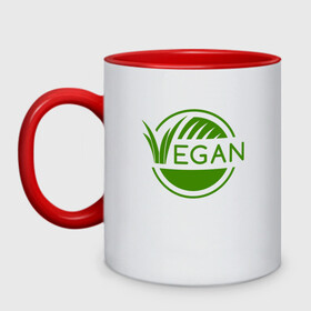 Кружка двухцветная с принтом Vegan Style в городе Новоалтайск, керамика | объем — 330 мл, диаметр — 80 мм. Цветная ручка и кайма сверху, в некоторых цветах — вся внутренняя часть | Тематика изображения на принте: green | greenpaece | nature | sport | vegan | yoga | веган | вегетарианец | гринпис | еда | животные | жизнь | здоровье | зеленый | йога | мир | овощи | пища | планета | природа | растение | спорт | тело | фрукты